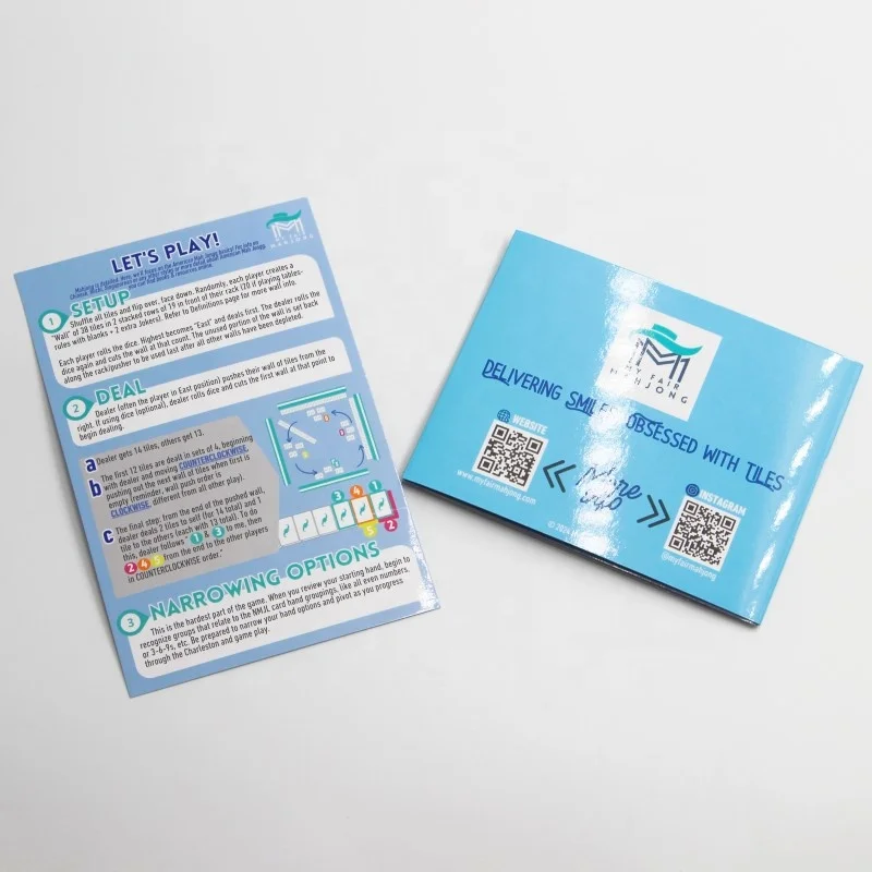 High Quality Printing Brochure Menu Printing Full Color Leaflets Double Coated Paper Brochure for Packaging