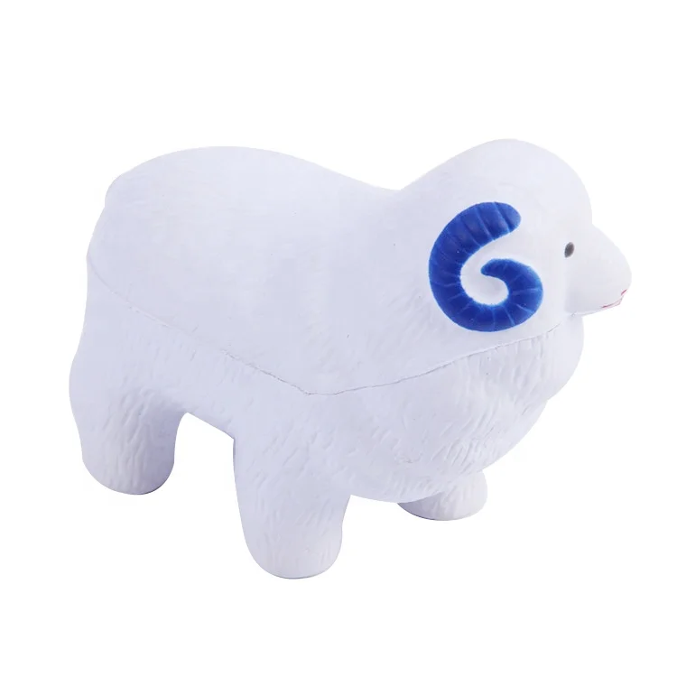 CheapLogo Printed Goat Stress Balls Custom Shape Animal Anti Stress Hand Therapy Ball Sheep Stress Ball