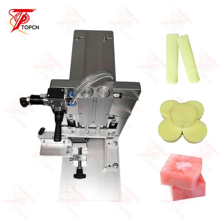 High Quality Stainless Steel Pneumatic Strip Soap Cutter Round Square Slices Desktop Bar Soap Cutting Machine (1600235136965)