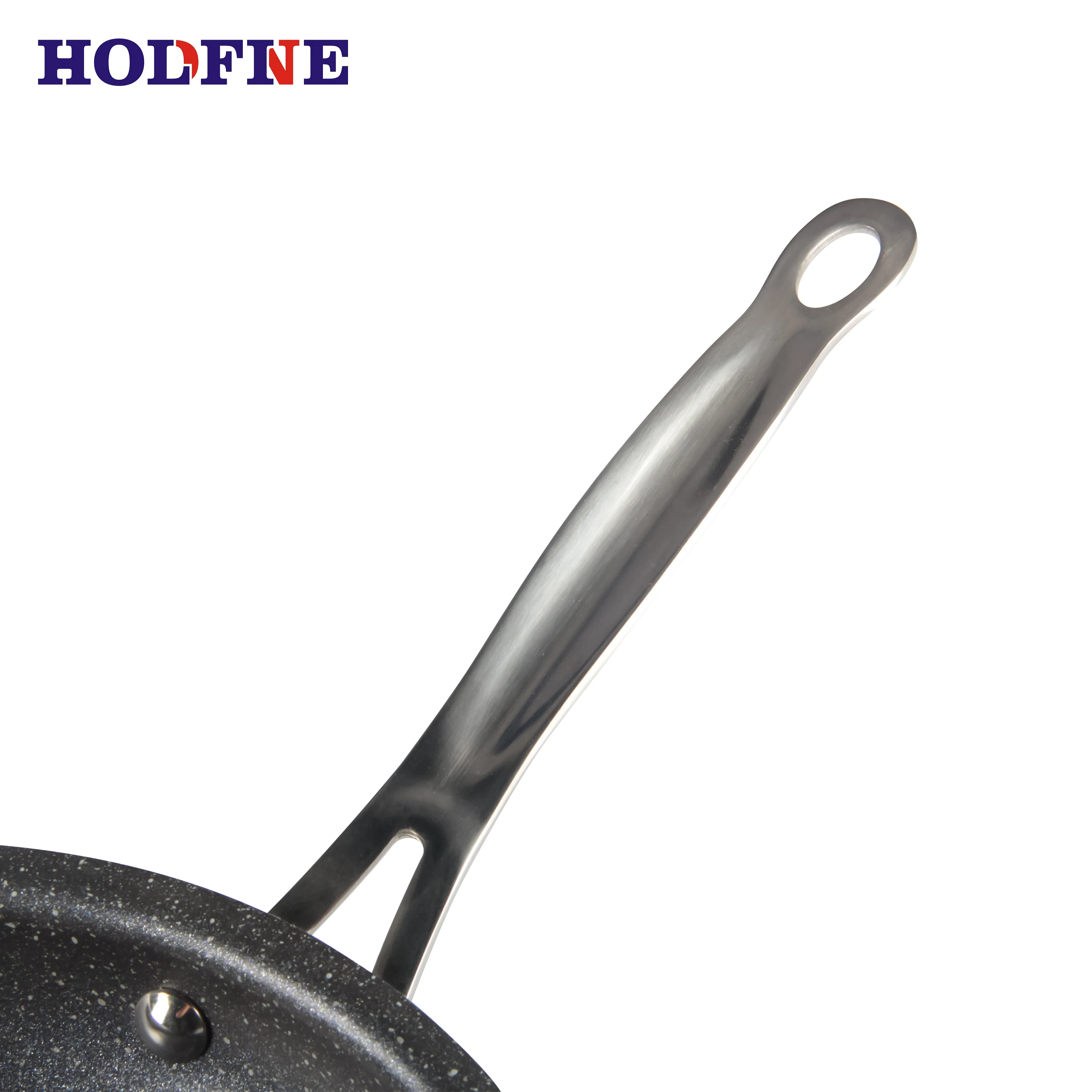 Black sprinkle Flanging fry pan milk pot aluminium non stick cookware sets Stainless steel handle