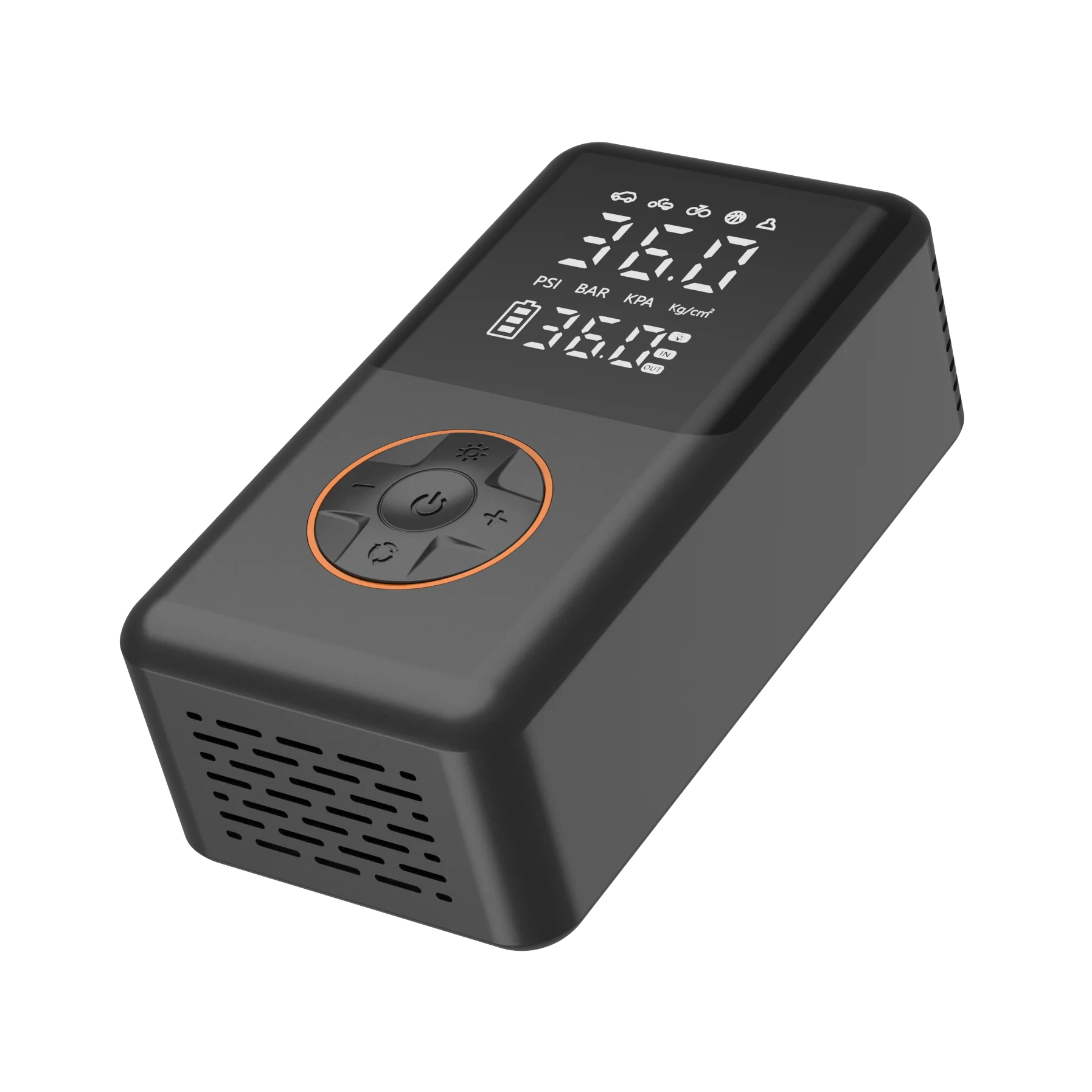 Tyre Inflator with 150 PSIDigital Display Pressure Detection Air Pump Compressor for Cars Bikes Bicycles Balls Rechargeable 17mm