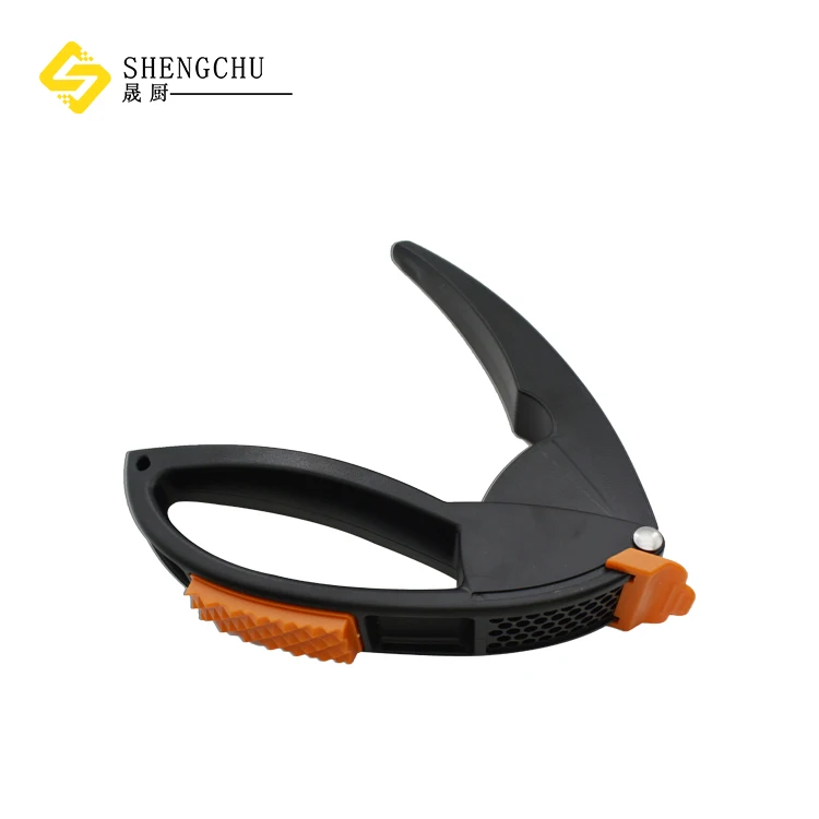 kitchen gadgets fruit vegetable garlic peeler 3 In 1 Multi-functional Plastic Garlic Press