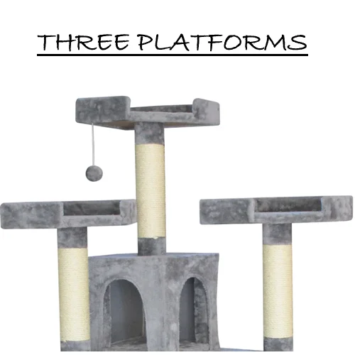 Multi Level Large Cat Tree Furniture Kitten Activity Toys Cat Tower with Scratching Post Condo &Platforms