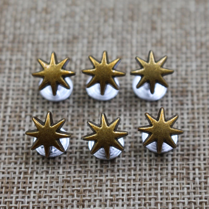 High quality star pattern antique metal denim rivets for jeans