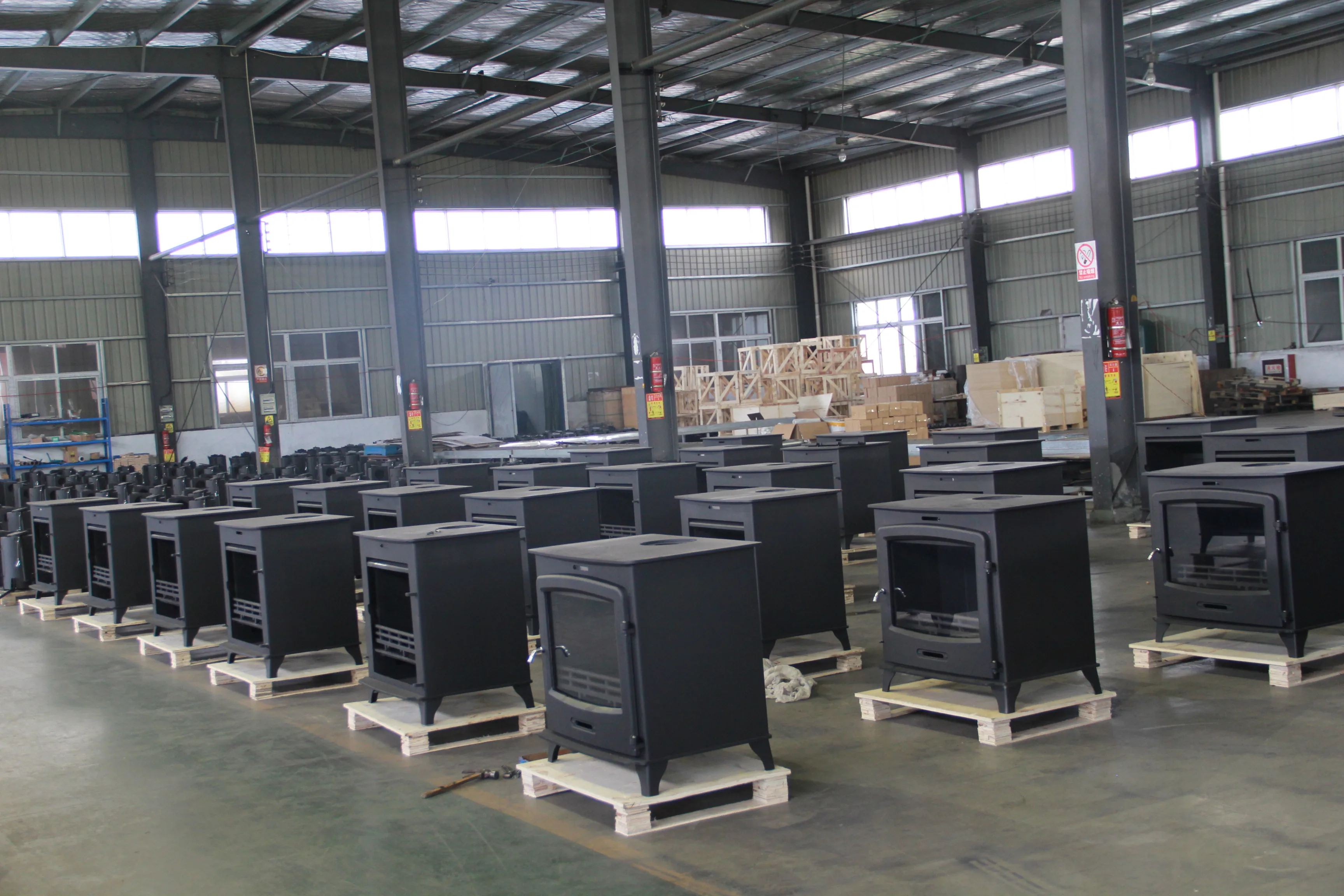 Warmfire high quality wood stove with oven hot  sell wood heater