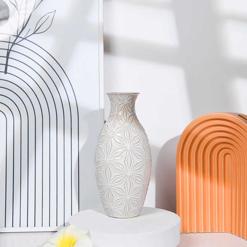 Aspire High Quality Nordic style simple design ceramic vases for home decor ceramic flower vase ceramic & porcelain vases
