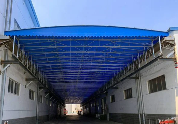 Outdoor Large Retractable Storage Sunshade Basketball Court Electric Sunshade Telescopic Canopy