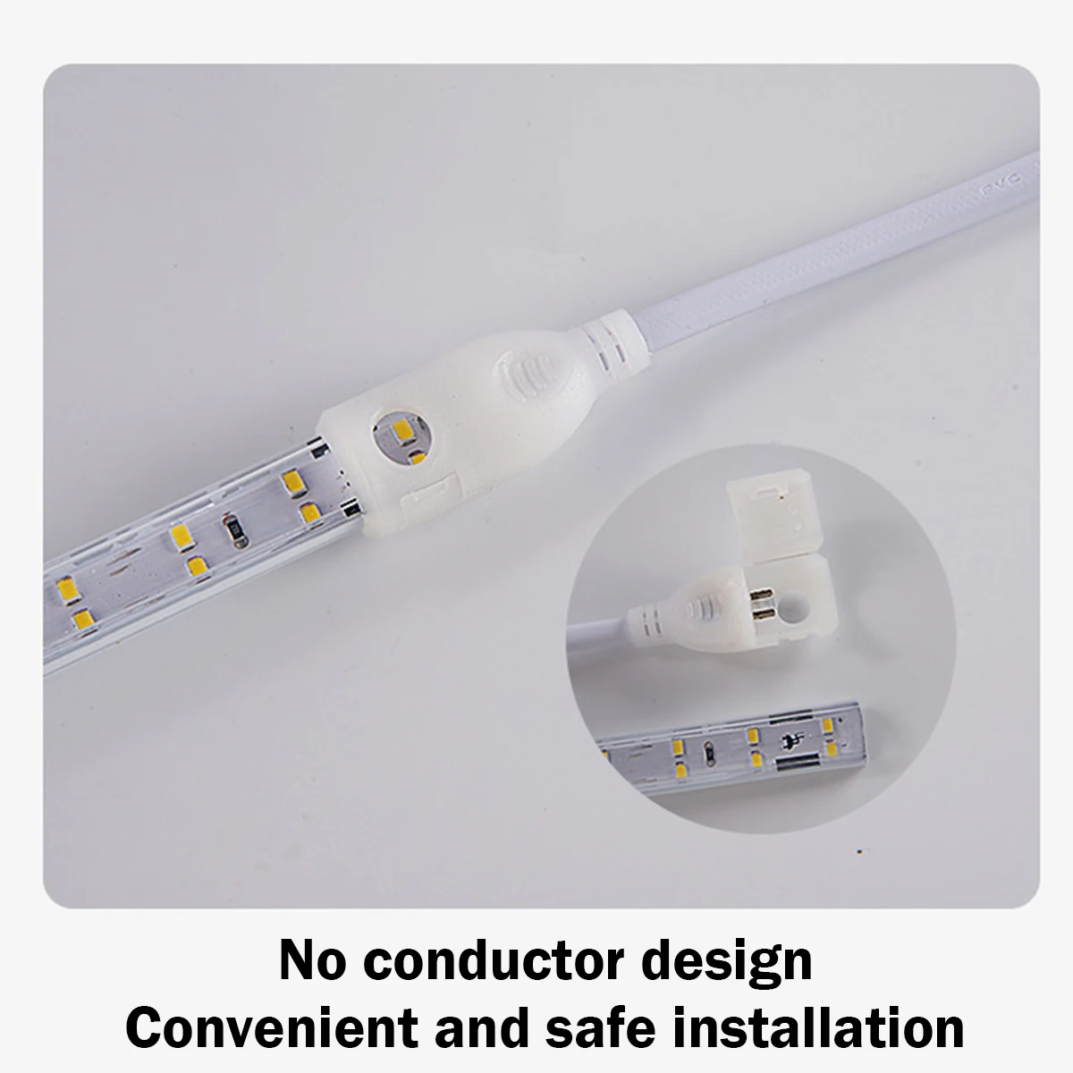 Новая гибкая светодиодная лента 2835 SMD rgb теплый белый 220 В 50 м наружная водонепроницаемая ip65 веревочная лампа