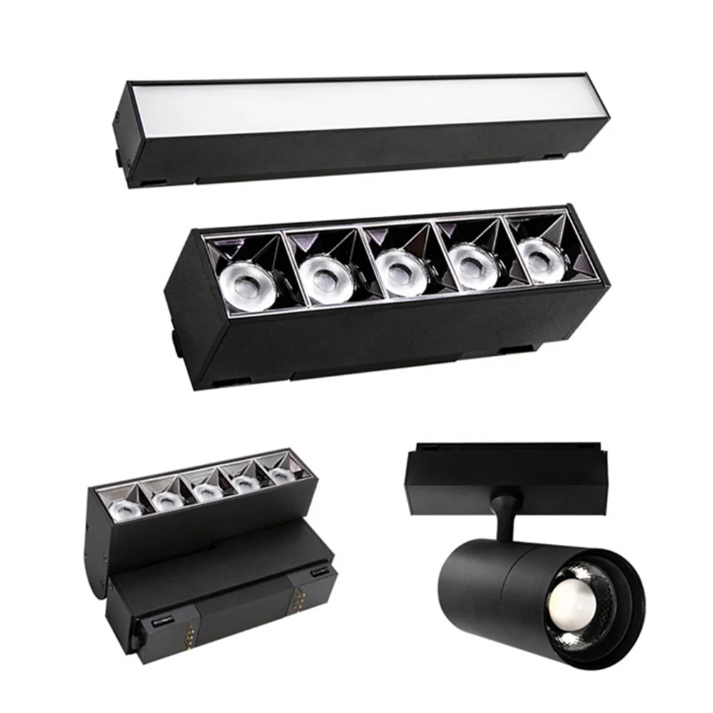 Hot Sale 48v 20W 30W 40W 3000k Linear Square Tuya Smart Led Magnetic Track Light Rail Art Gallery Lighting