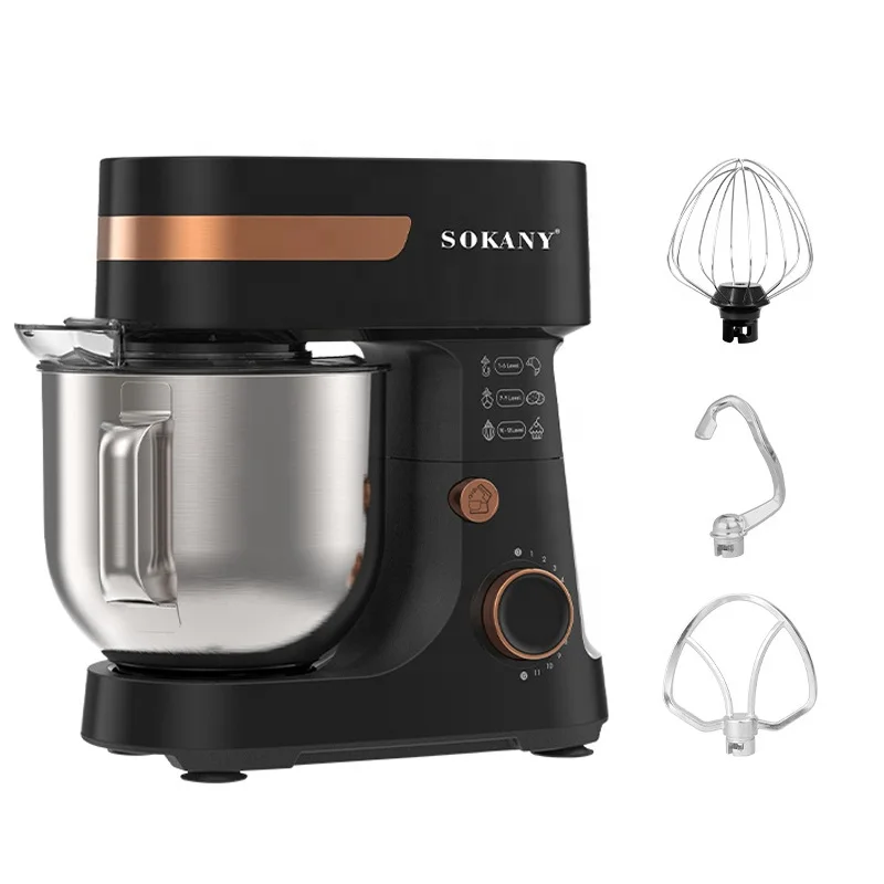 Sokany Professional Adjustable Electric Food Machines 6L Large 1000W Capacity Kichen Master Stand Mixer