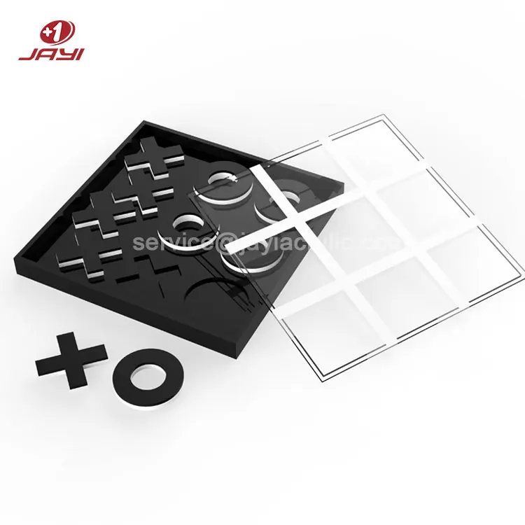 JAYI Factory Custom Acrylic XO Game Decoration Crystal Chessboard Tic Tac