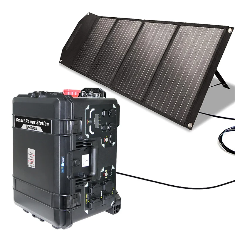 4kW Powerful Efficient Energy Storage Replaceable Battery Solar Generator for Continuous Power