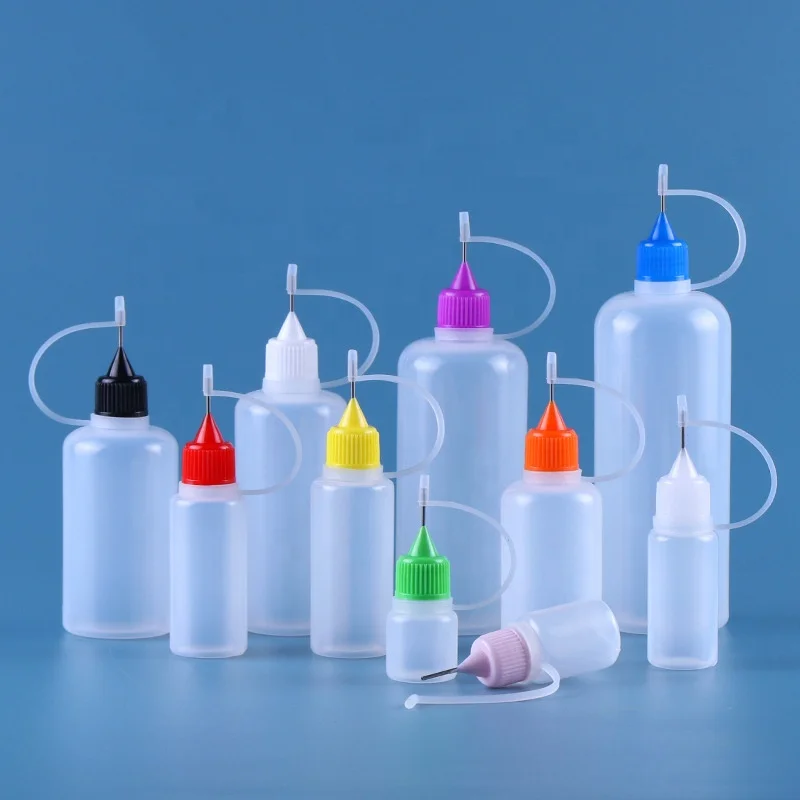 3ml to 120ml Empty Dropper Bottle Needle Cap Filler Bottle Plastic Squeeze Bottle Container
