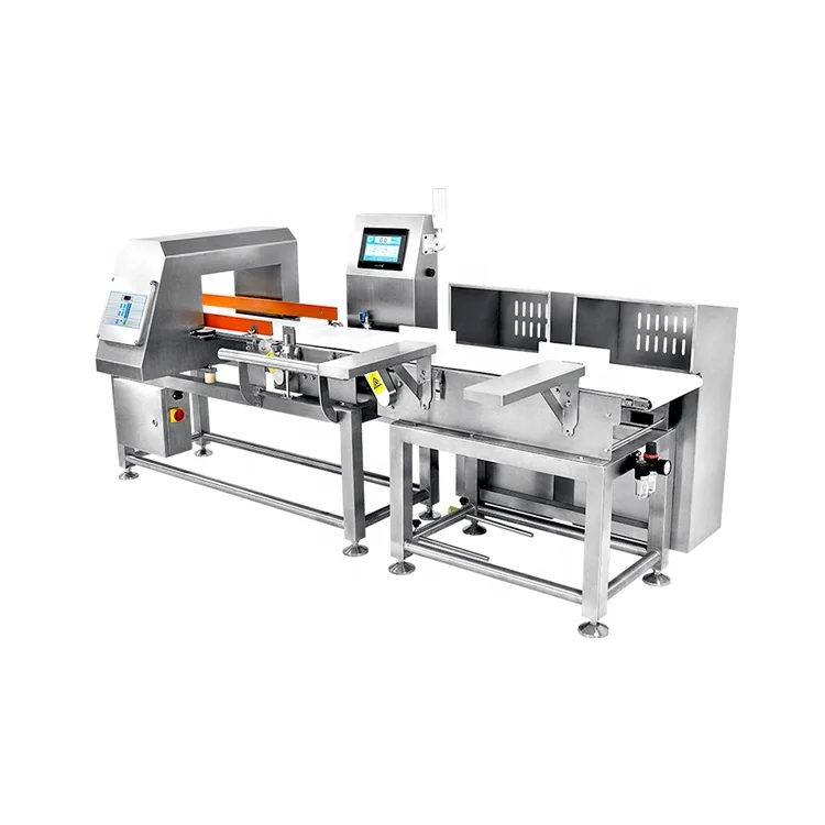 Automatic Check Weight And Metal Inline Metal Detector Check Weigher Combination Machine