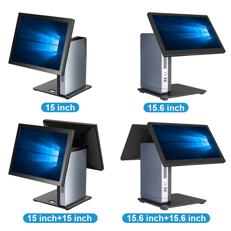 New Design 15.6 Inch Capacitive Touch Screen Pos Terminal windows Dual System with J6412/N305 CPU