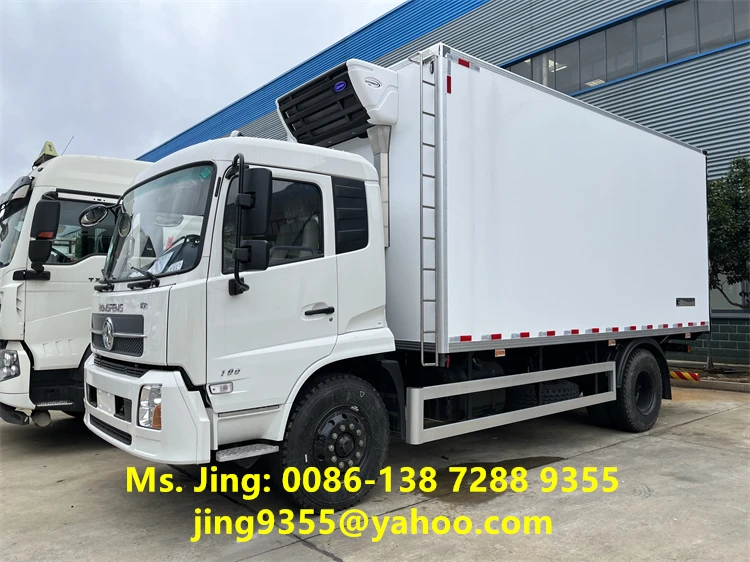 DONGFENG 6 Wheels 6.1M 15 Tons Refrigerated Cold Room Van Truck With Tail Lift