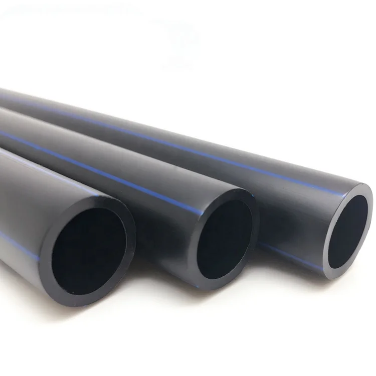 Высококачественная труба Dn160 Pe100 6 дюймов 24 жесткого сырья Pn Hdpe водопроводная черная цена на водопроводную трубу