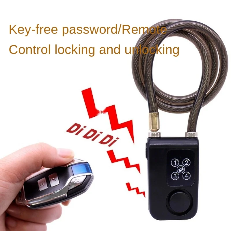 Wholesale Bicycle smart lock Alarm 110db electric scooter keyless anti-theft bicycle cable lock  e bike accessories LY-787R