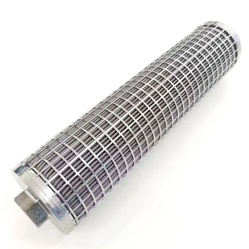 LIANDA SS304 316 10micron high porosity slot tube filter elements stainless steel fine mesh pleated filter element