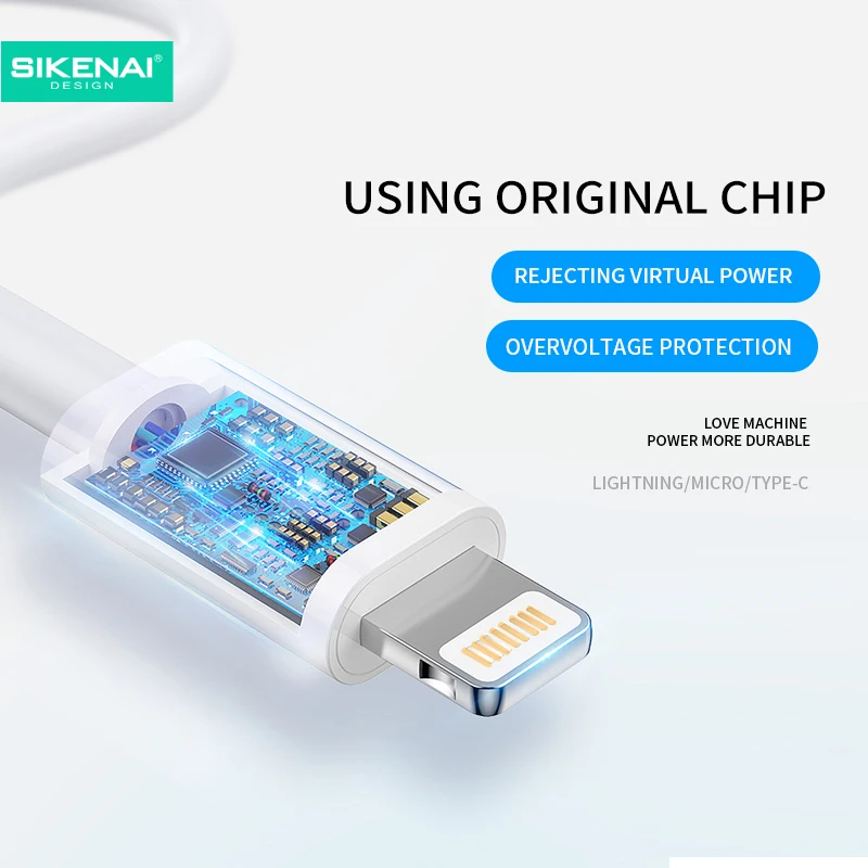 Sikenai 3A Быстрый зарядный кабель для передачи данных Usb зарядного устройства iphone 6 7 8 11 x xs xr зарядное устройство