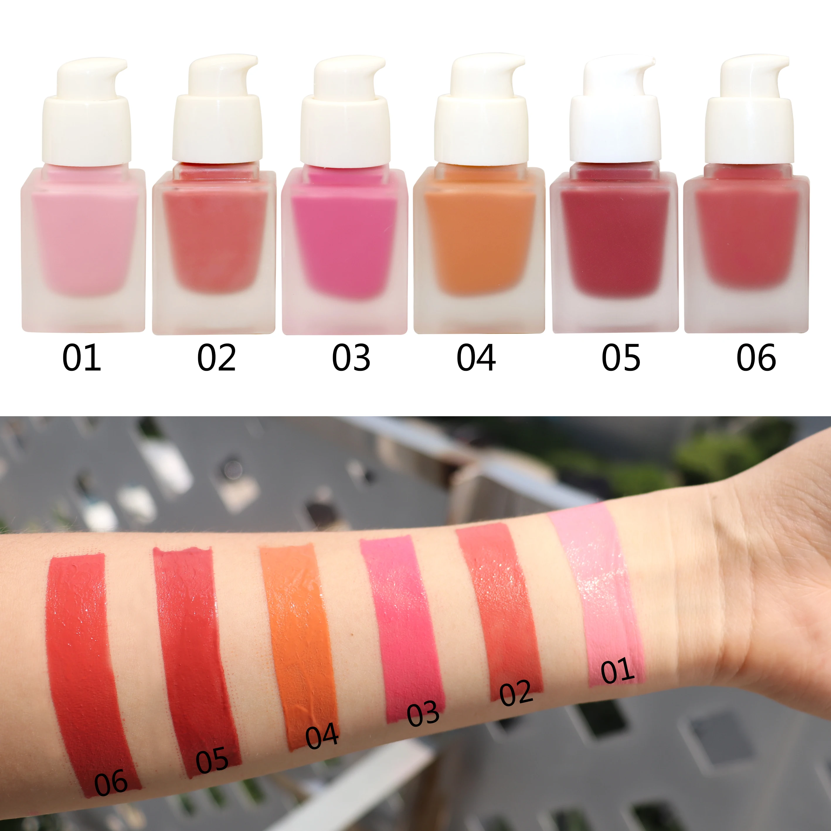 Private Label Own Brand Cream Pigment Makeup Highly Pigmented Velvet Mousse Blush for Face Custom Liquid
