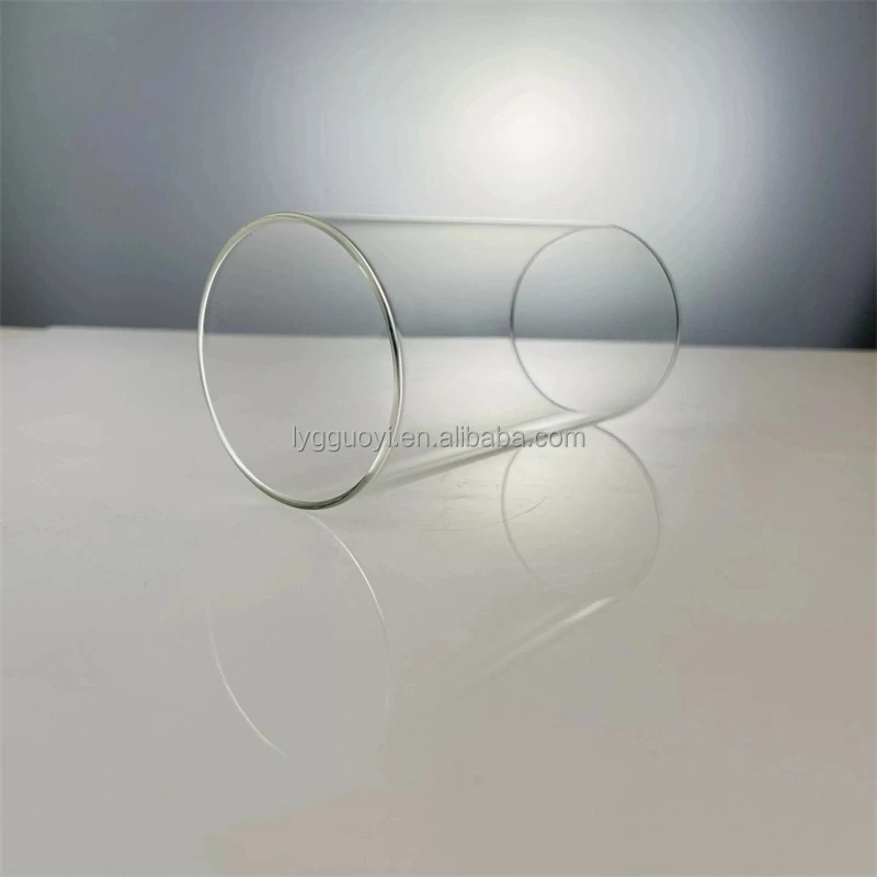 High quality slight large fused quartz glass tube