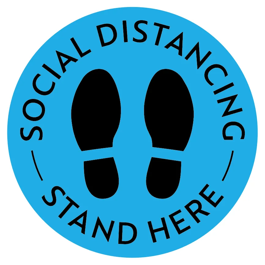 
keep distancie 6ft Distance Markers Removable Floor Decals for Social Distancing Sticker 