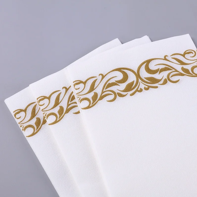 Linen Feel Guest Towels Disposable Absorbent Cloth Like Paper Hand Napkins