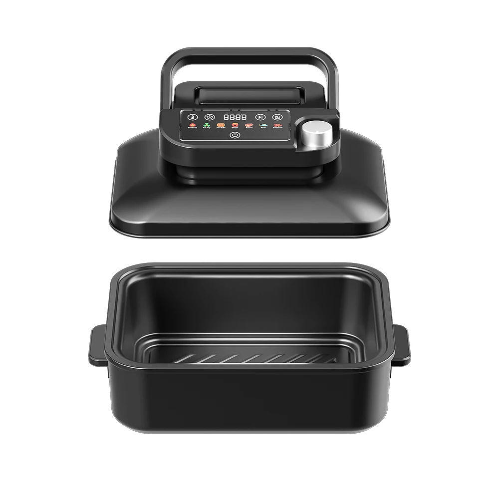 7 In 1 safe use Air Fryer 2 Accessories Big Size 6L Air Fryer grill for home use Multi-functional LED Display air fryer grill