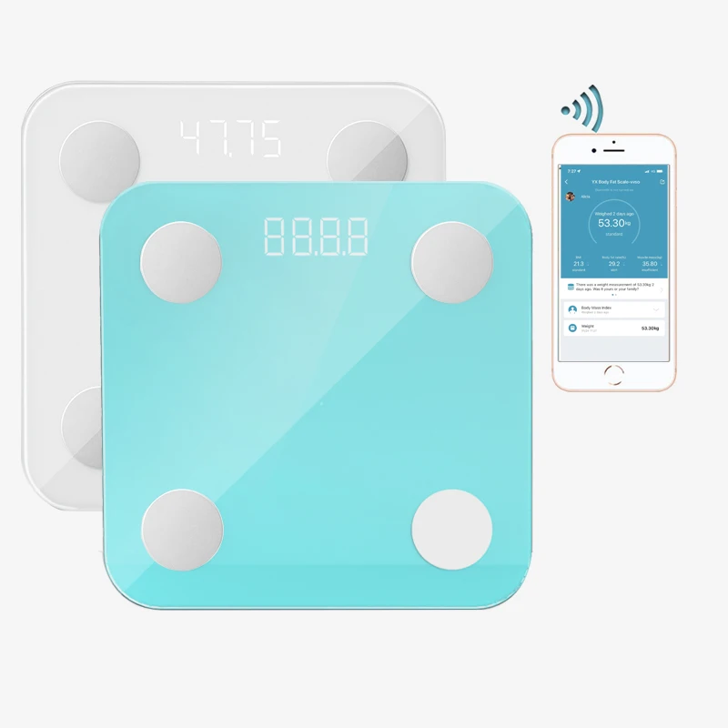 Factory price body bmi analysis bathroom scale smart body fat scales with  APP