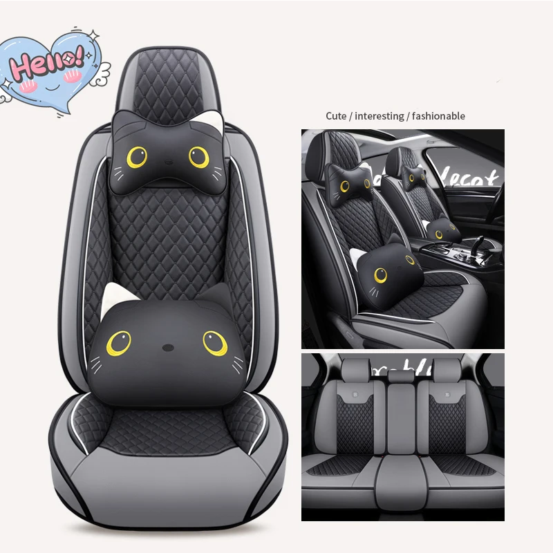 Seat Covers  Car Seat Covers   cartoon style There are headrest and embrace pillow matching design