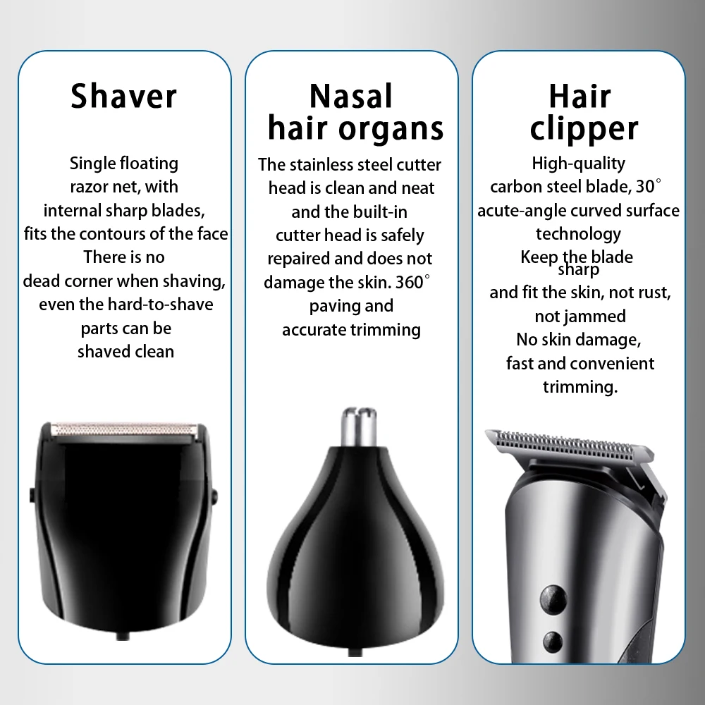 Kemei KM-1407 hair trimmer machines Professional rechargeable electric beard shaver trimmer hair clipper for men