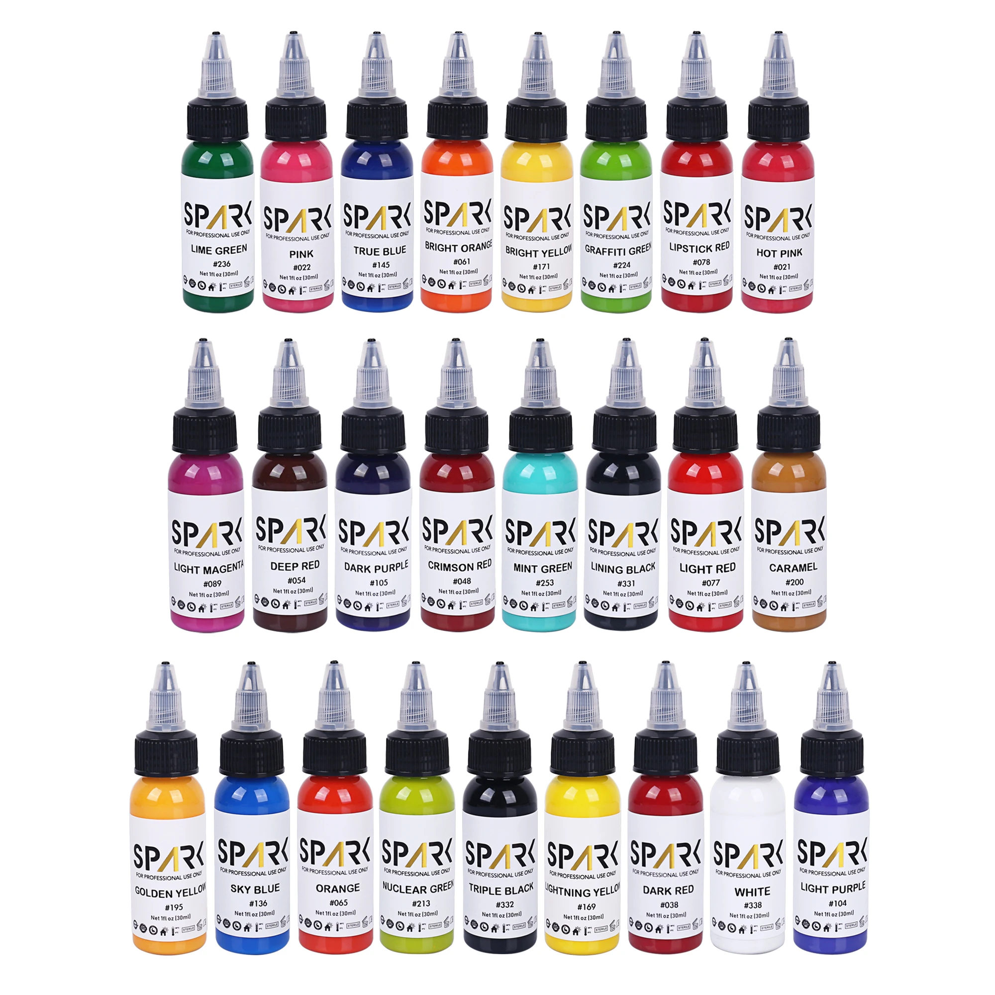 Spark High-end 1OZ 30ML Natural Best Non-toxic Pigment PMU Cosmetic Organic Semi Permanent Radiant Tattoo Ink
