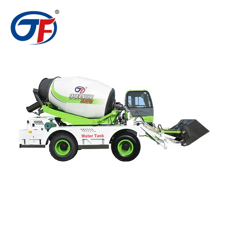 engineering truck for construction sites 4 Cbm Self Loading Concrete Mixer Truck JF Carmixer
