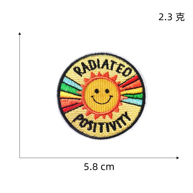 Custom Cartoon Fruit Logo Patches 3D Embroidery Design Express Shipping PVC Rubber Woven Patches Clothes Hats Uniforms Iron-On