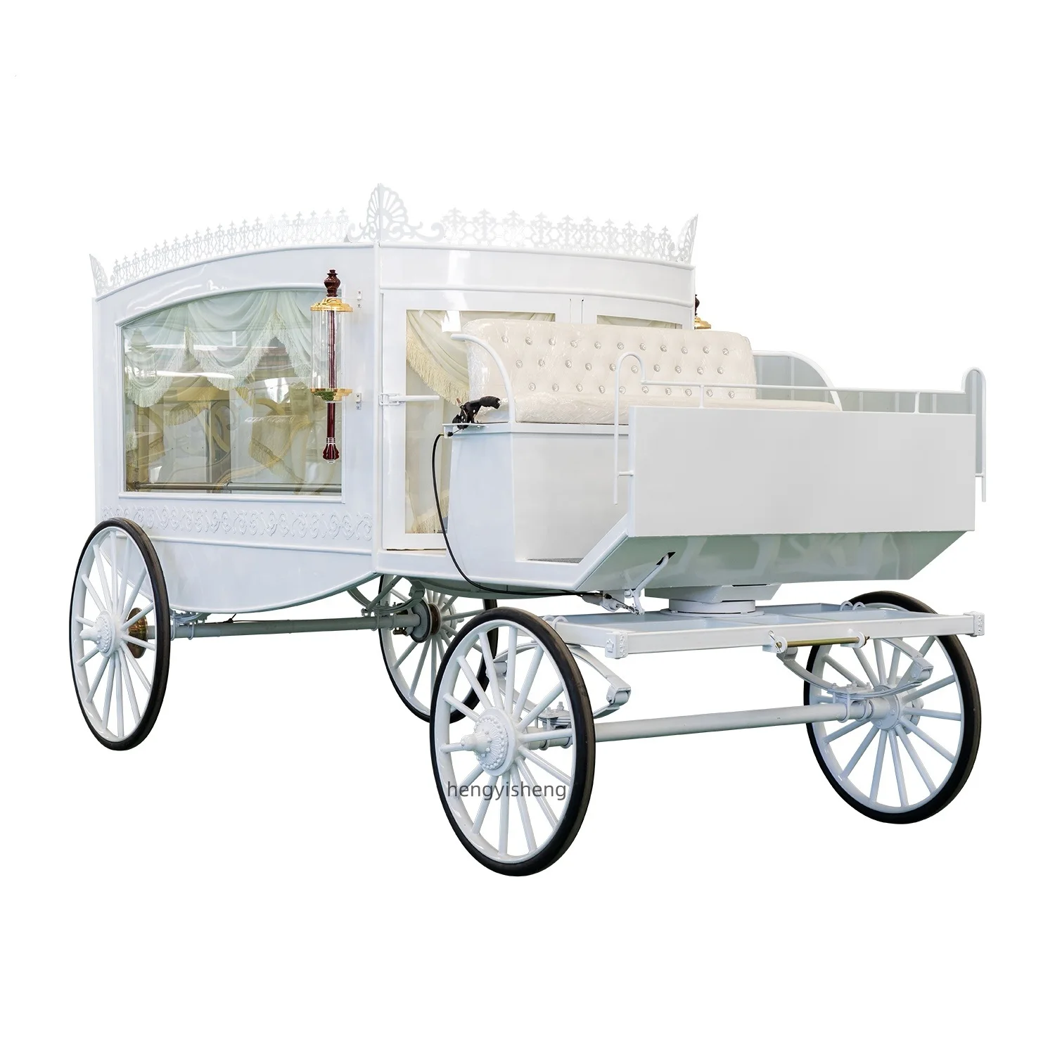 High Quality hearse carriage Manufacturer/Beautiful Royal Funeral carriage/luxury electric horse hearse