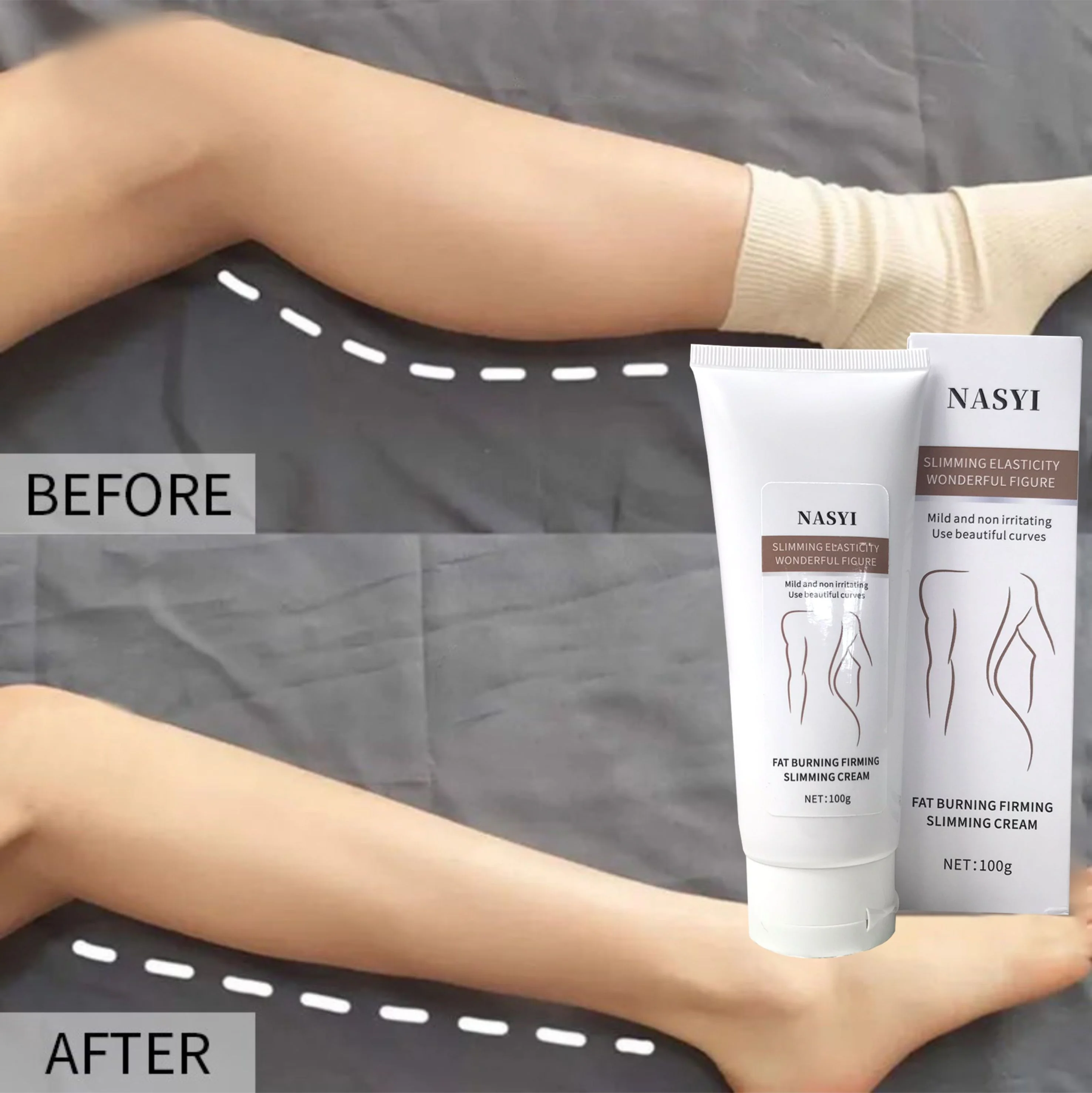 NASYI Private Label Slimming Cream Firming Shaping Belly Sculpting Body Cream Massage Oil Body Slimming Cream 100g