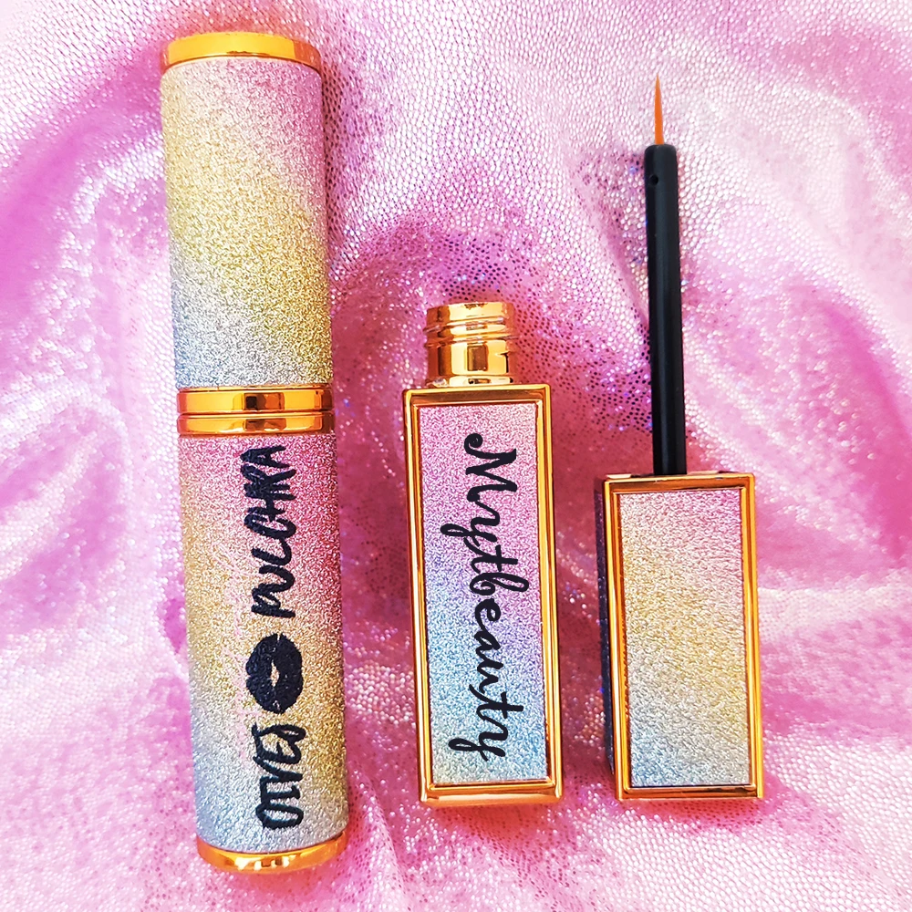 Подводка для глаз Muting из норки, магнитная подводка для глаз, оптовая продажа, сделайте свой собственный бренд, пустая жидкая подводка для глаз в бутылке