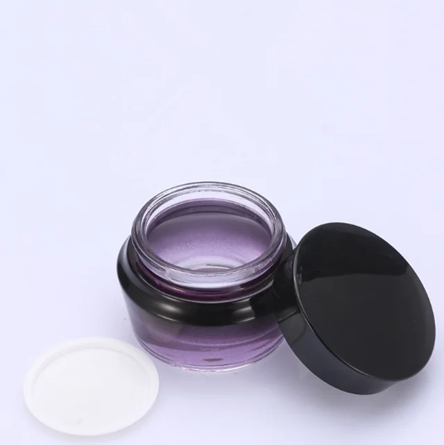 1oz 2oz 3oz 4oz Unique Gradient Purple Big Dropper Bottle Set Empty Bottle Glass Face Cream Serum Jar