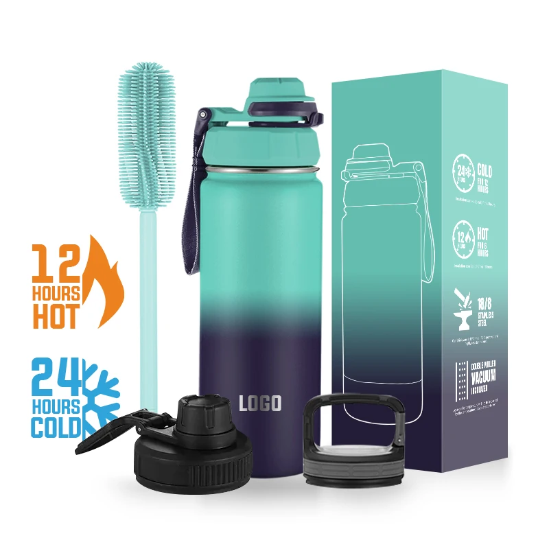 Вакуумная Изолированная Спортивная бутылка для воды из нержавеющей стали на 1 литр пищевых продуктов Everich объемом 32 унции