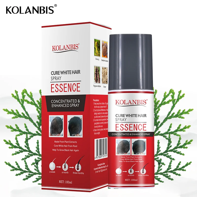 Hot Sell New Product Spray Form Cover Gray Hair Lotion Black Color Hair Spray