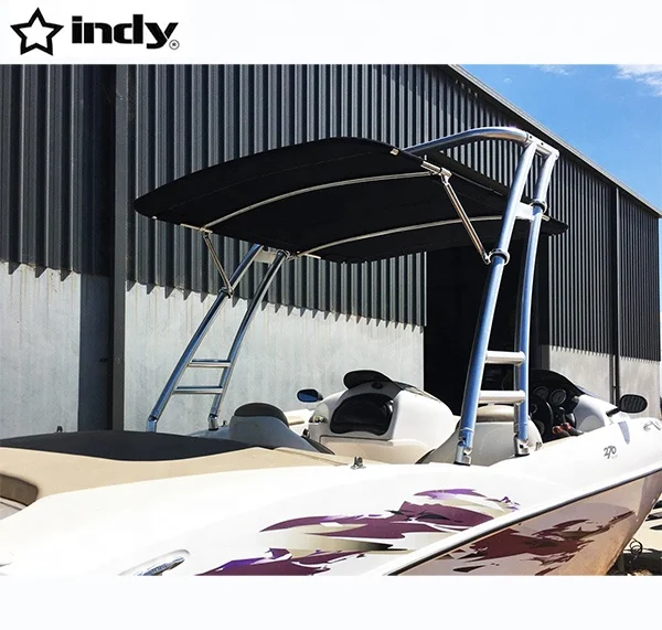 Indy Max forward facing boat wakeboard tower anodized fits ocean environment