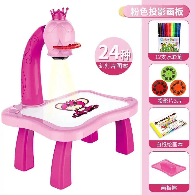 High-Quality Kids Drawing Projector Table Toy with Music - Intelligent Projection Painting Machine for Creative Learning
