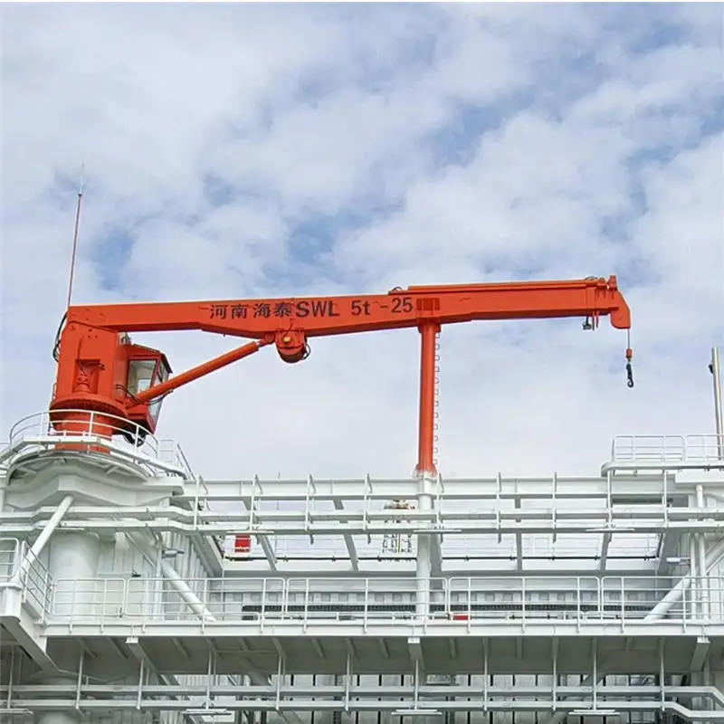 China high quality deck stiff boom crane 5 ton 8 ton offshore marine deck crane price