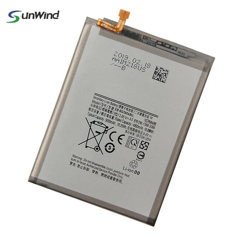  Горячая Распродажа Аккумуляторная батарея телефона EB-BG580ABU для Samsung Galaxy m20 sm-m205f 5000