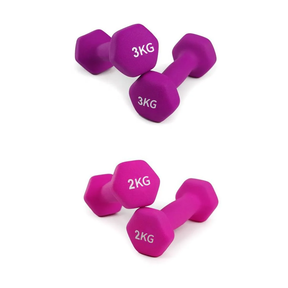 Wholesale gym dumbbell set Rubber hex dumbbells  barbell plates high quality dumbles weight lifting dumbbells