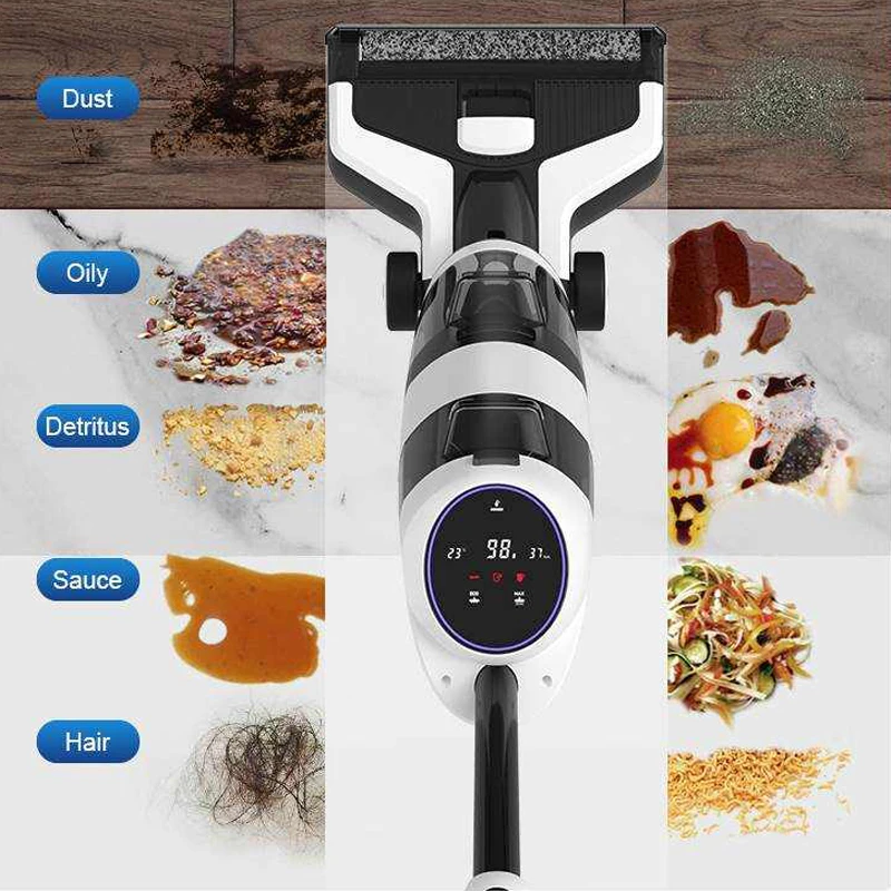 Self-Cleaning Household Floor Washer 3 In1 Electric Cordless Wet and Dry Vacuum Cleaner