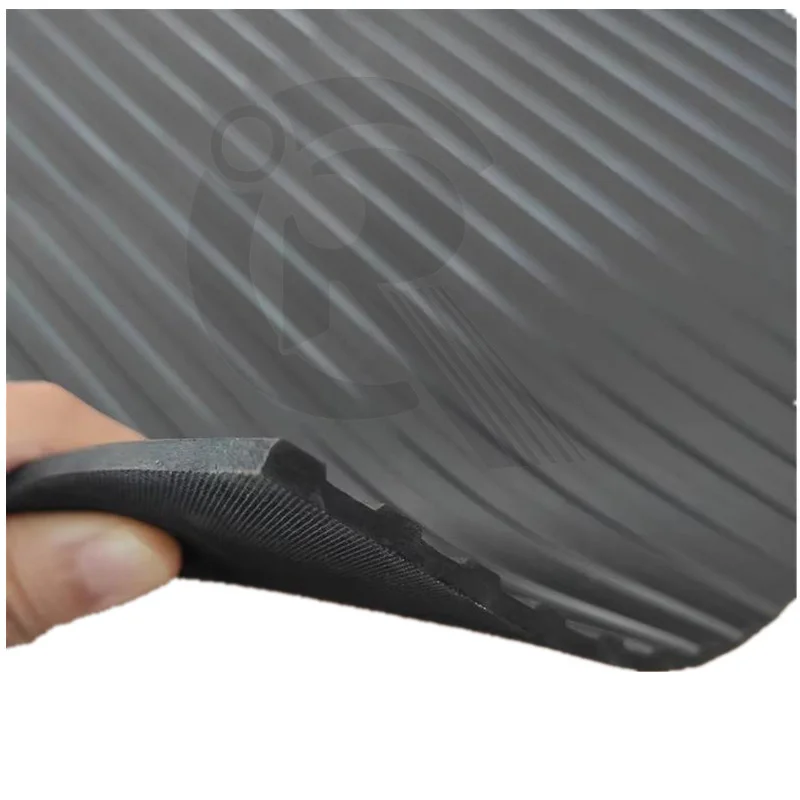 Wide flat ribbed rubber flooring/ garage floor/waterproof rubber floor for van