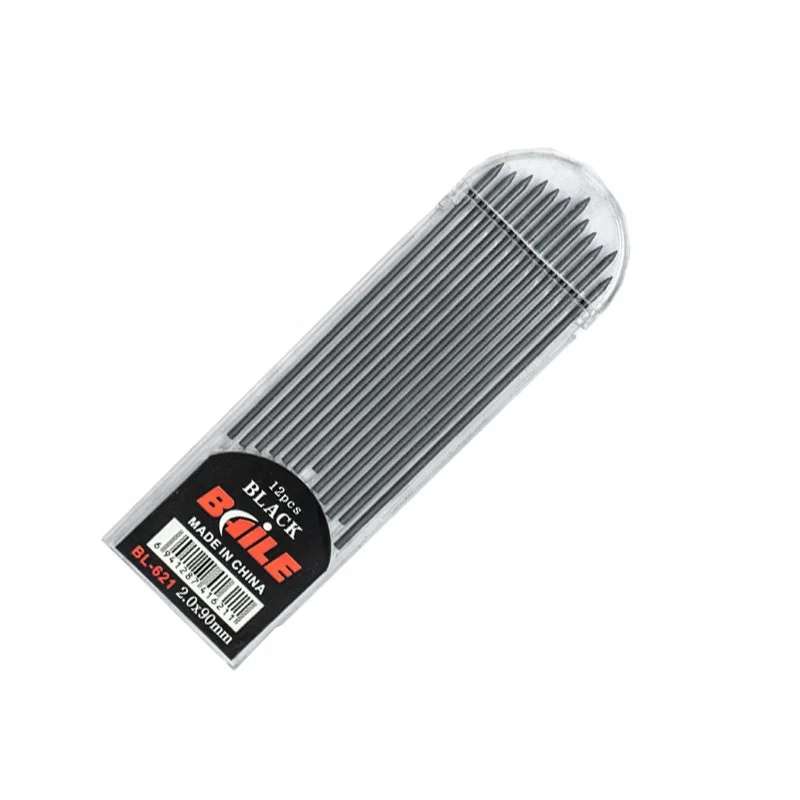 12pcs Per Case Writing Pencil Resin Lead Black 2B 2.0 Drawing Daily for Student Color Pencil Set High Quality Black Graphite Pen