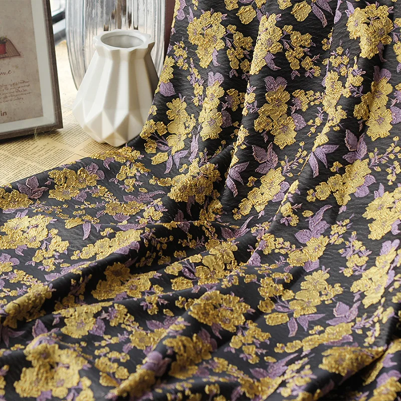 Latest Brocade Lace Fabrics Jacquard Tissu Tulle Net Lace Fabric Brocade Fabric for Party Wedding